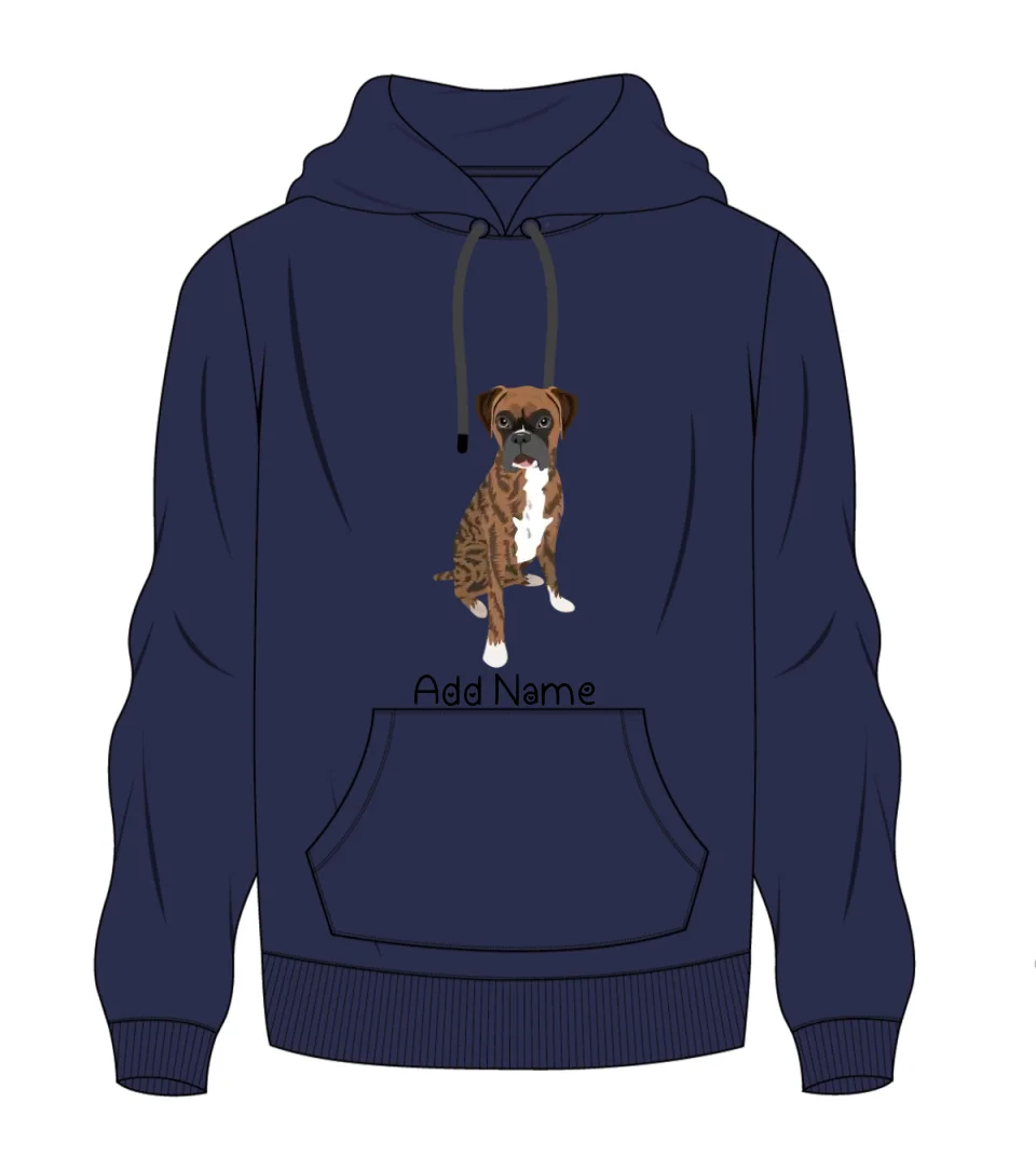 Personalized Boxer Dog Love Men's Warm Hoodie Sweatshirt-Apparel-Apparel, Boxer, Dog Dad Gifts, Hoodie, Personalized, Sweatshirt-Men's Warm Hoodie Sweatshirt-Navy Blue-S-2