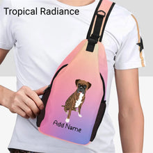 Load image into Gallery viewer, Personalized Boxer Dog Love Unisex Sling Bag Backpack-Accessories-Boxer-Unisex Sling Bag Backpack-Tropical Radiance-One Size-18