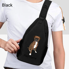 Load image into Gallery viewer, Personalized Boxer Dog Love Unisex Sling Bag Backpack-Accessories-Boxer-Unisex Sling Bag Backpack-Black-One Size-2