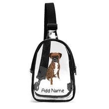 Load image into Gallery viewer, Personalized Boxer Dog Love Unisex Transparent Sling Bag-Accessories-Boxer-Unisex Transparent Sling Bag-Transparent-One Size-2