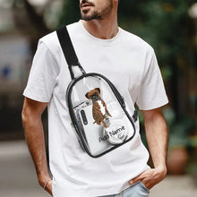 Load image into Gallery viewer, Personalized Boxer Dog Love Unisex Transparent Sling Bag-Accessories-Boxer-Unisex Transparent Sling Bag-Transparent-One Size-4