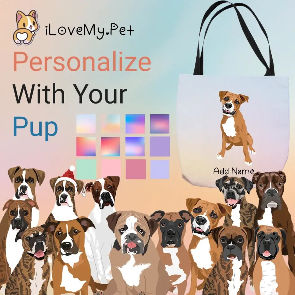Personalized Boxer Dog Small Tote Bag 1512x