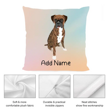 Load image into Gallery viewer, Personalized Boxer Dog Soft Plush Pillowcase-Home Decor-Boxer, Dog Dad Gifts, Dog Mom Gifts, Home Decor, Personalized, Pillows-3