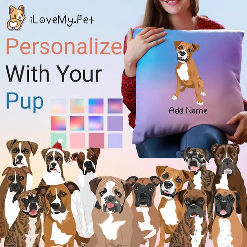 Personalized Boxer Dog Soft Plush Pillowcase