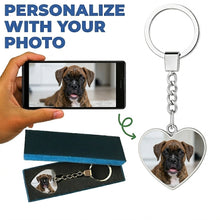 Load image into Gallery viewer, Personalized Boxer Keychain – Heart Shaped – Double-Sided Glass-Key Chain-Accessories,Keychain,Upload Photo-4