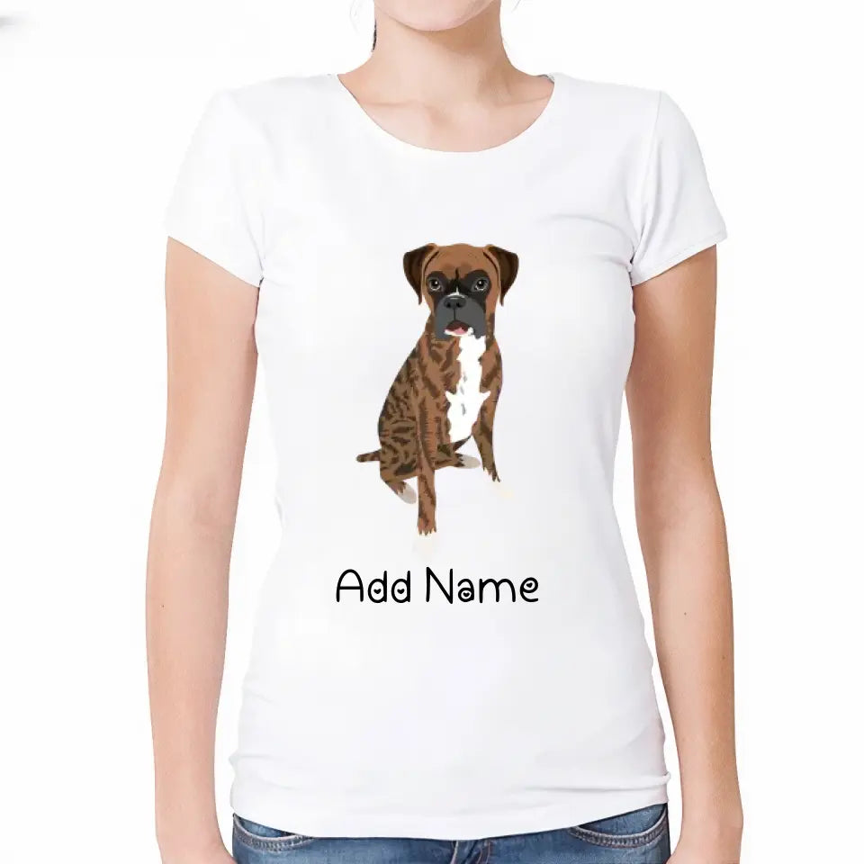 Personalized Boxer Mom T Shirt for Women-Customizer-Apparel, Boxer, Dog Mom Gifts, Personalized, Shirt, T Shirt-Modal T-Shirts-White-Small-2