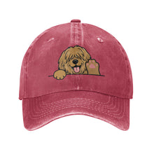Load image into Gallery viewer, Personalized Briard Baseball Cap - Waving Briard Design - Match Your Dog's Coat Color-Hats &amp; Caps-Accessories,Baseball Caps,Briard,Dog Dad Gifts,Dog Mom Gifts-Red-One Size-1