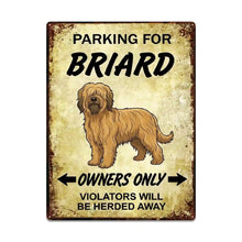 Load image into Gallery viewer, Personalized Briard Sign - Funny Parking Sign - Match Your Dog’s Coat Color-Sign Board-Briard,Car Accessories,Sign Board-Large-7