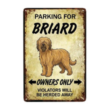 Load image into Gallery viewer, Personalized Briard Sign - Funny Parking Sign - Match Your Dog’s Coat Color-Sign Board-Briard,Car Accessories,Sign Board-Small-2