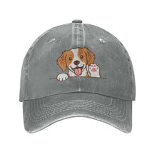 Load image into Gallery viewer, Personalized Brittany Spaniel Baseball Cap - Waving Brittany Spaniel Design - Match Your Dog's Coat Color-Hats &amp; Caps-Accessories,Baseball Caps,Brittany Spaniel,Dog Dad Gifts,Dog Mom Gifts-Gray-One Size-12