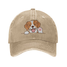 Load image into Gallery viewer, Personalized Brittany Spaniel Baseball Cap - Waving Brittany Spaniel Design - Match Your Dog's Coat Color-Hats &amp; Caps-Accessories,Baseball Caps,Brittany Spaniel,Dog Dad Gifts,Dog Mom Gifts-Natural-One Size-4