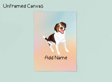 Load image into Gallery viewer, Personalized Brittany Spaniel Canvas Print Poster-Art-Brittany Spaniel-Canvas Poster-Light Canvas - Unframed-8x10-2