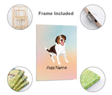 Load image into Gallery viewer, Personalized Brittany Spaniel Canvas Print Poster-Art-Brittany Spaniel-Canvas Poster-Framed - Light Canvas-8x10-3