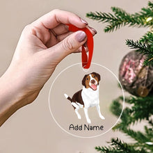 Load image into Gallery viewer, Personalized Brittany Spaniel Love Christmas Tree Ornaments-Christmas Ornament-Brittany Spaniel, Christmas, Personalized-Christmas Tree Ornaments-Transparent-3.5&quot; or 8.9 cm-2