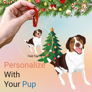 Brittany Spaniel christmas-tree-ornament-single