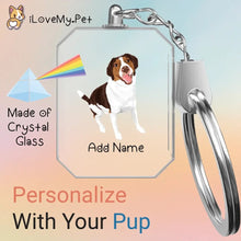 Load image into Gallery viewer, Brittany Spaniel crystal-keychain-single