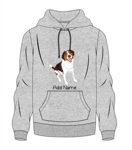 Personalized Brittany Spaniel Love Men's Warm Hoodie Sweatshirt-Apparel-Apparel, Brittany Spaniel, Dog Dad Gifts, Hoodie, Personalized, Sweatshirt-Men's Warm Hoodie Sweatshirt-Gray-S-10