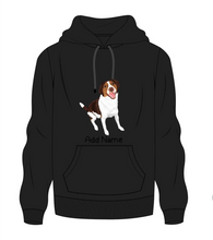 Load image into Gallery viewer, Personalized Brittany Spaniel Love Men&#39;s Warm Hoodie Sweatshirt-Apparel-Apparel, Brittany Spaniel, Dog Dad Gifts, Hoodie, Personalized, Sweatshirt-Men&#39;s Warm Hoodie Sweatshirt-Black-S-9