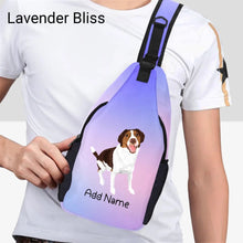 Load image into Gallery viewer, Personalized Brittany Spaniel Love Unisex Sling Bag Backpack-Accessories-Brittany Spaniel-Unisex Sling Bag Backpack-Lavender Bliss-One Size-15