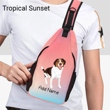 Load image into Gallery viewer, Personalized Brittany Spaniel Love Unisex Sling Bag Backpack-Accessories-Brittany Spaniel-Unisex Sling Bag Backpack-Tropical Sunset-One Size-19