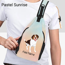 Load image into Gallery viewer, Personalized Brittany Spaniel Love Unisex Sling Bag Backpack-Accessories-Brittany Spaniel-Unisex Sling Bag Backpack-Pastel Sunrise-One Size-21