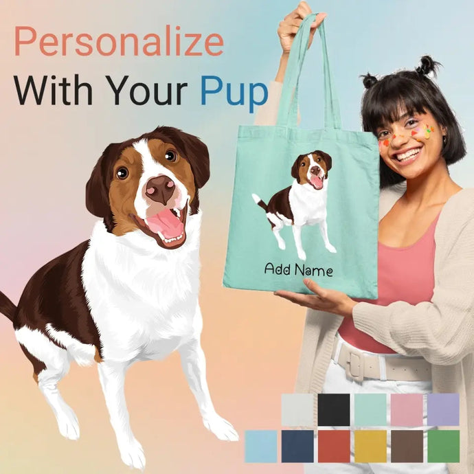 Personalized Brittany Spaniel Love Zippered Tote Bag-Accessories-Accessories, Bags, Brittany Spaniel, Dog Mom Gifts, Personalized-1