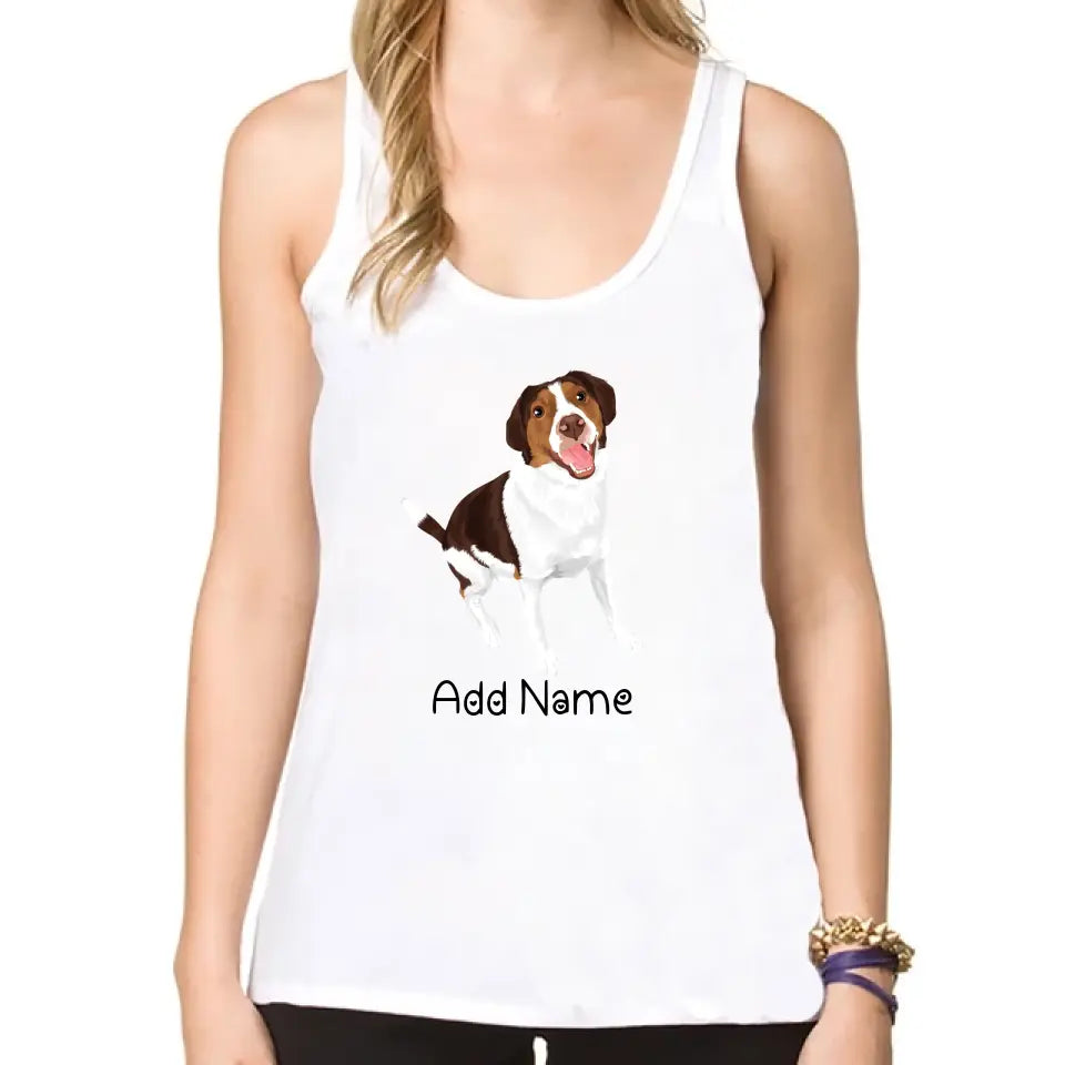 Personalized Brittany Spaniel Mom Yoga Tank Top-Shirts & Tops-Apparel, Brittany Spaniel, Dog Mom Gifts, Shirt, T Shirt-Yoga Tank Top-White-XS-2