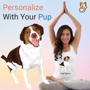 Personalized Brittany Spaniel Mom Yoga Tank Top-Shirts & Tops-Apparel, Brittany Spaniel, Dog Mom Gifts, Shirt, T Shirt-1