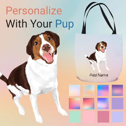 Personalized Brittany Spaniel Small Tote Bag-Accessories-Accessories, Bags, Brittany Spaniel, Dog Mom Gifts, Personalized-Small Tote Bag-Your Design-One Size-1