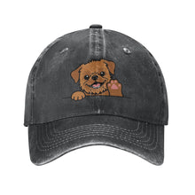 Load image into Gallery viewer, Personalized Brussels Griffon Baseball Cap - Waving Brussels Griffon Design - Match Your Dog's Coat Color-Hats &amp; Caps-Accessories,Baseball Caps,Brussels Griffon,Dog Dad Gifts,Dog Mom Gifts-Black-One Size-2