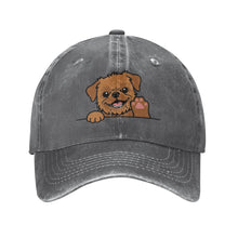 Load image into Gallery viewer, Personalized Brussels Griffon Baseball Cap - Waving Brussels Griffon Design - Match Your Dog's Coat Color-Hats &amp; Caps-Accessories,Baseball Caps,Brussels Griffon,Dog Dad Gifts,Dog Mom Gifts-Deep Heather-One Size-1