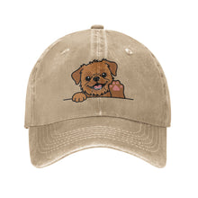 Load image into Gallery viewer, Personalized Brussels Griffon Baseball Cap - Waving Brussels Griffon Design - Match Your Dog's Coat Color-Hats &amp; Caps-Accessories,Baseball Caps,Brussels Griffon,Dog Dad Gifts,Dog Mom Gifts-Natural-One Size-3
