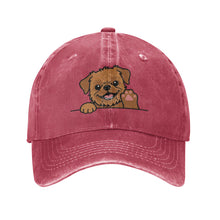 Load image into Gallery viewer, Personalized Brussels Griffon Baseball Cap - Waving Brussels Griffon Design - Match Your Dog's Coat Color-Hats &amp; Caps-Accessories,Baseball Caps,Brussels Griffon,Dog Dad Gifts,Dog Mom Gifts-Red-One Size-4