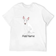 Load image into Gallery viewer, Personalized Bull Terrier Dad Cotton T Shirt-Apparel-Apparel, Bull Terrier, Dog Dad Gifts, Personalized, Shirt, T Shirt-Men&#39;s Cotton T Shirt-White-Medium-10