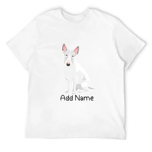 Personalized Bull Terrier Dad Cotton T Shirt-Apparel-Apparel, Bull Terrier, Dog Dad Gifts, Personalized, Shirt, T Shirt-Men's Cotton T Shirt-White-Medium-10