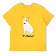 Load image into Gallery viewer, Personalized Bull Terrier Dad Cotton T Shirt-Apparel-Apparel, Bull Terrier, Dog Dad Gifts, Personalized, Shirt, T Shirt-Men&#39;s Cotton T Shirt-Yellow-Medium-13