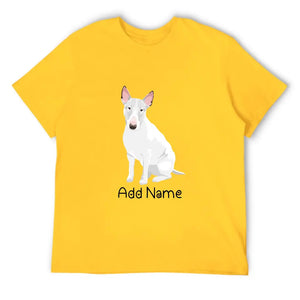 Personalized Bull Terrier Dad Cotton T Shirt-Apparel-Apparel, Bull Terrier, Dog Dad Gifts, Personalized, Shirt, T Shirt-Men's Cotton T Shirt-Yellow-Medium-13