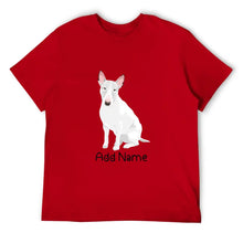 Load image into Gallery viewer, Personalized Bull Terrier Dad Cotton T Shirt-Apparel-Apparel, Bull Terrier, Dog Dad Gifts, Personalized, Shirt, T Shirt-Men&#39;s Cotton T Shirt-Red-Medium-14