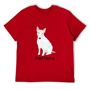 Personalized Bull Terrier Dad Cotton T Shirt-Apparel-Apparel, Bull Terrier, Dog Dad Gifts, Personalized, Shirt, T Shirt-Men's Cotton T Shirt-Red-Medium-14