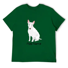 Load image into Gallery viewer, Personalized Bull Terrier Dad Cotton T Shirt-Apparel-Apparel, Bull Terrier, Dog Dad Gifts, Personalized, Shirt, T Shirt-Men&#39;s Cotton T Shirt-Green-Medium-16