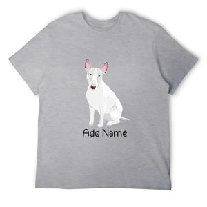 Personalized Bull Terrier Dad Cotton T Shirt-Apparel-Apparel, Bull Terrier, Dog Dad Gifts, Personalized, Shirt, T Shirt-Men's Cotton T Shirt-Gray-Medium-19