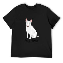 Load image into Gallery viewer, Personalized Bull Terrier Dad Cotton T Shirt-Apparel-Apparel, Bull Terrier, Dog Dad Gifts, Personalized, Shirt, T Shirt-Men&#39;s Cotton T Shirt-Black-Medium-9