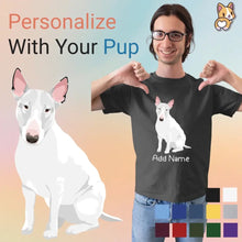 Load image into Gallery viewer, Personalized Bull Terrier Dad Cotton T Shirt-Apparel-Apparel, Bull Terrier, Dog Dad Gifts, Personalized, Shirt, T Shirt-1