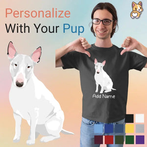 Personalized Bull Terrier Dad Cotton T Shirt-Apparel-Apparel, Bull Terrier, Dog Dad Gifts, Personalized, Shirt, T Shirt-1