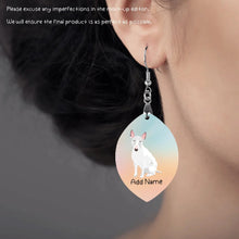 Load image into Gallery viewer, Personalized Bull Terrier Dog Mom Earrings-Dog Themed Jewellery-Bull Terrier-Personalized Dog Mom Earrings-Oval-One Size-3