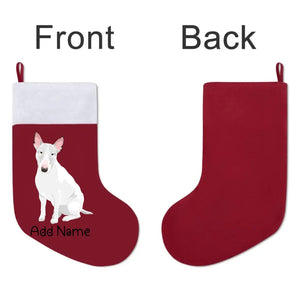 Personalized Bull Terrier Large Christmas Stocking-Christmas Ornament-Bull Terrier, Christmas, Home Decor, Personalized-Large Christmas Stocking-Christmas Red-One Size-3
