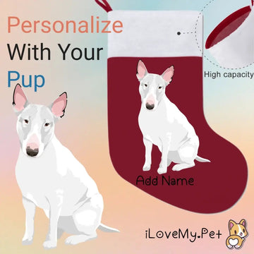 Personalized Bull Terrier Large Christmas Stocking 360x