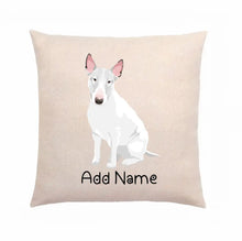 Load image into Gallery viewer, Personalized Bull Terrier Linen Pillowcase-Home Decor-Bull Terrier, Dog Dad Gifts, Dog Mom Gifts, Home Decor, Personalized, Pillows-Linen Pillow Case-Cotton-Linen-12&quot;x12&quot;-2