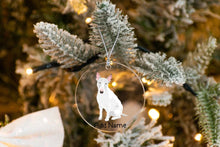 Load image into Gallery viewer, Personalized Bull Terrier Love Christmas Tree Ornaments-Christmas Ornament-Bull Terrier, Christmas, Personalized-Christmas Tree Ornaments-Transparent-3.5&quot; or 8.9 cm-3