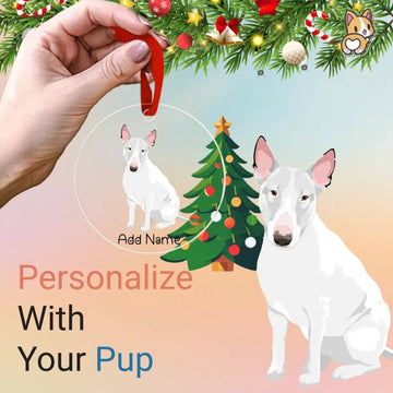 Personalized Bull Terrier Love Christmas Tree Ornaments 360x